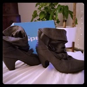 Gray booties